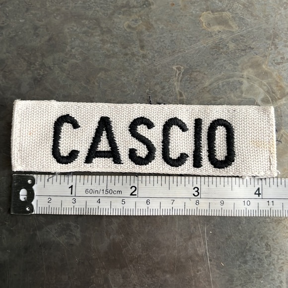 CASCIO Embroidered Vintage ‘White’ military name tape patch : CASCIO - Picture 8 of 8